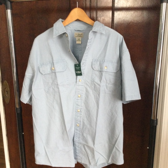 L.L.Bean Sunwashed Canvas Shirt SS . New In packaging - Picture 4 of 16